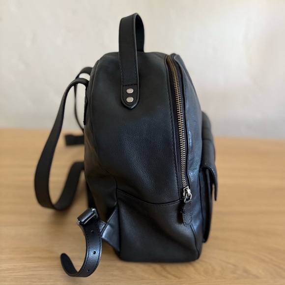 Frye Mini Olivia Black Leather Backpack - Picture 8 of 16